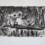 Yago, Post-apocalyptic landscape with dream, 1999, engraving on paper, 70×50, 213